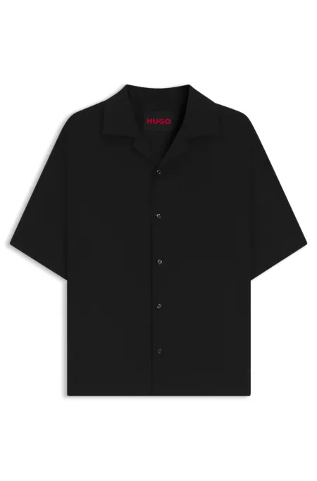 Chemise Oversize en twill de laine mélangée