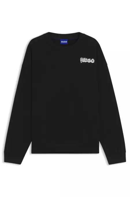 All-gender cotton-terry sweatshirt with logo prints
