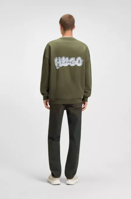 All-gender cotton-terry sweatshirt with logo prints