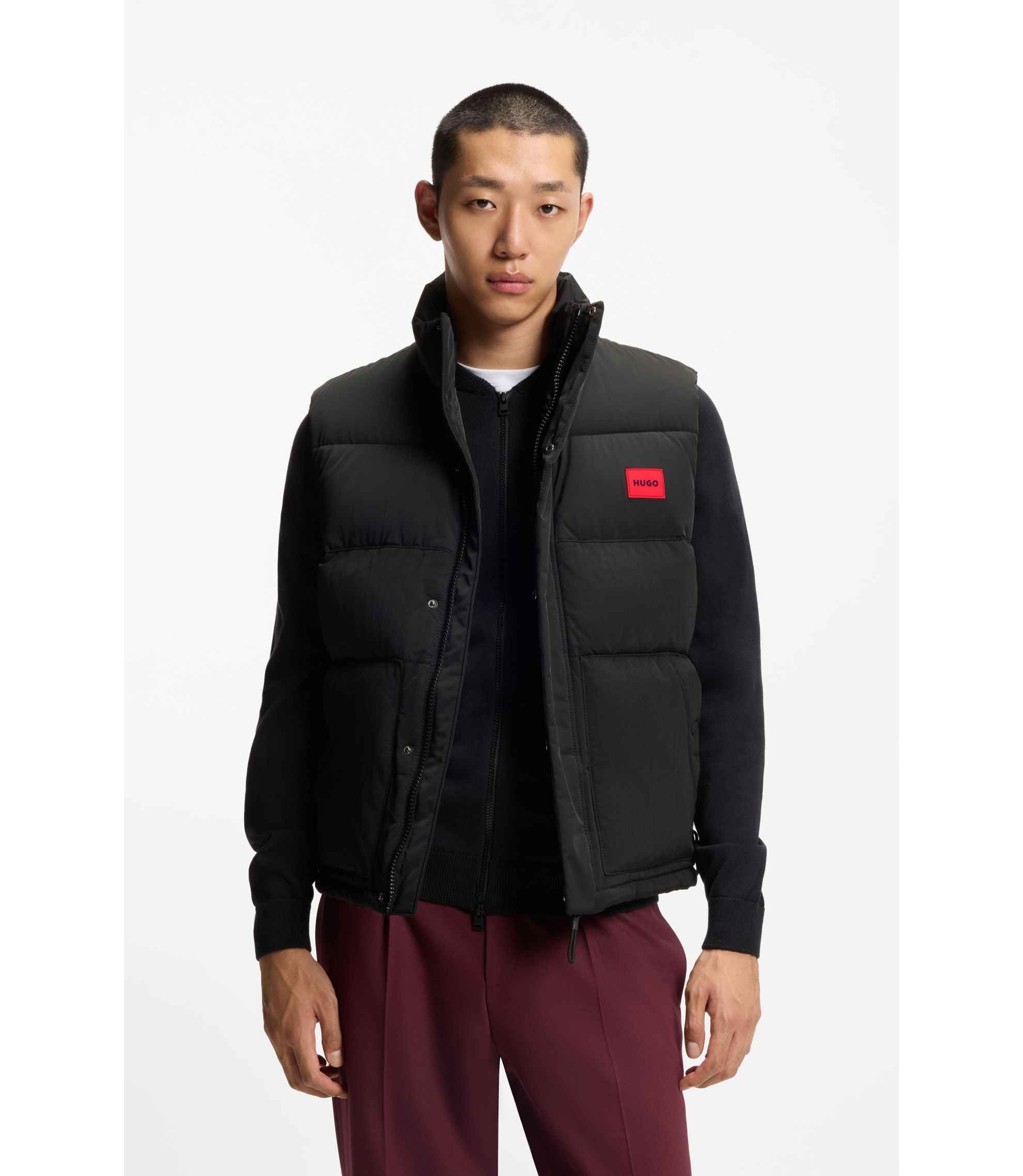 HUGO Gilet Imbottito Uomo - Colletto Rialzato, Poliammide Riciclato, Stile Moderno E Sostenibile - 2