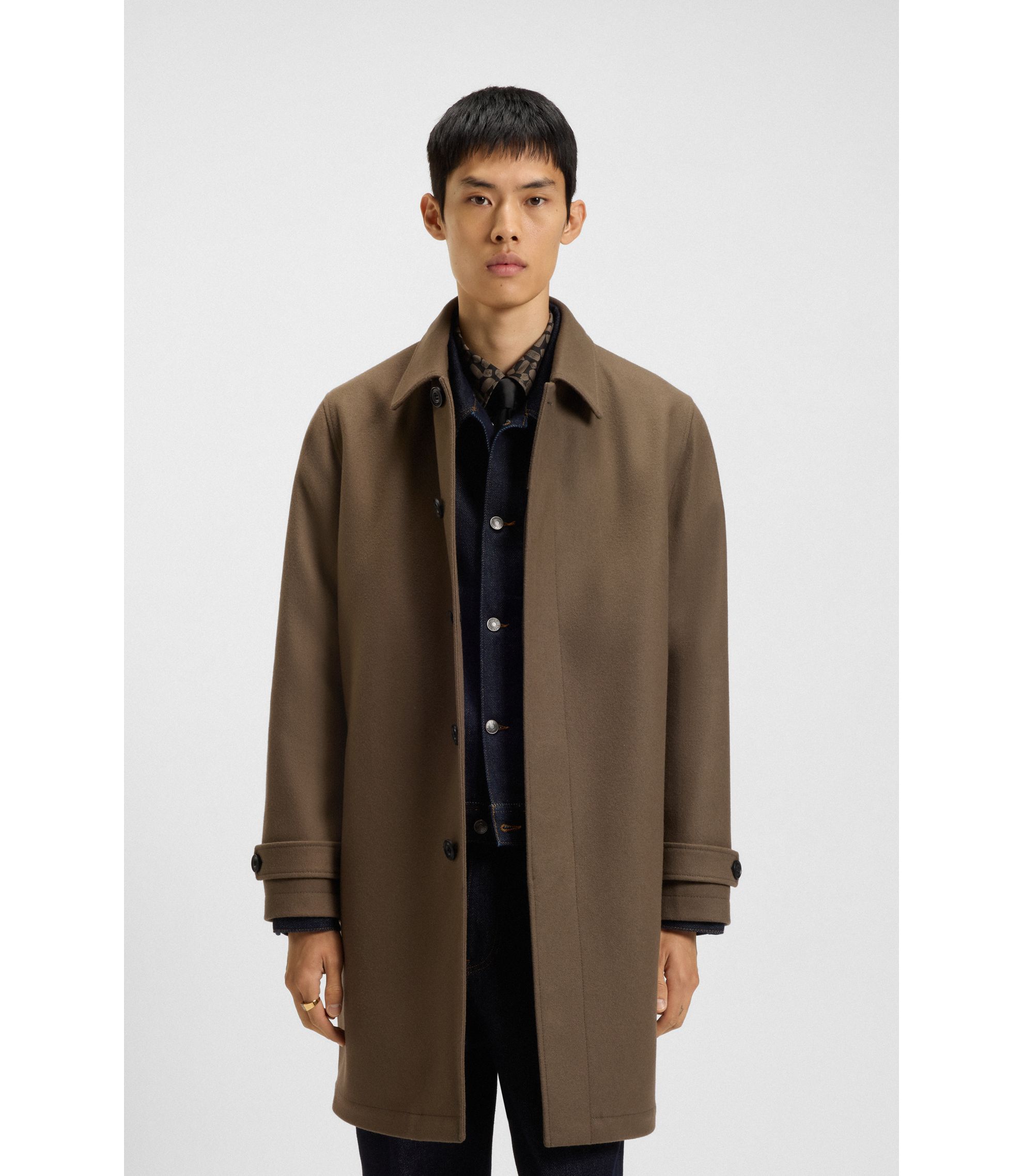 Car Coat aus Woll-Mix