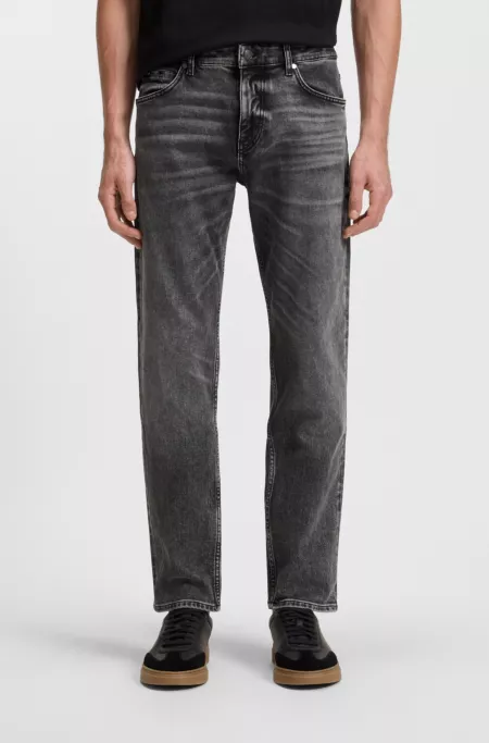 Maine regular-fit jeans in grey comfort-stretch denim