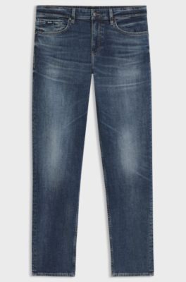 Maine regular-fit jeans in blue comfort-stretch denim, Blue