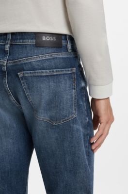 Maine regular-fit jeans in blue comfort-stretch denim, Blue