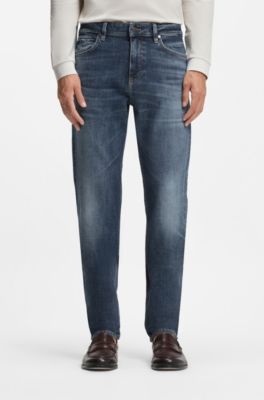Maine regular-fit jeans in blue comfort-stretch denim, Blue