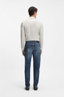 Maine regular-fit jeans in blue comfort-stretch denim, Blue