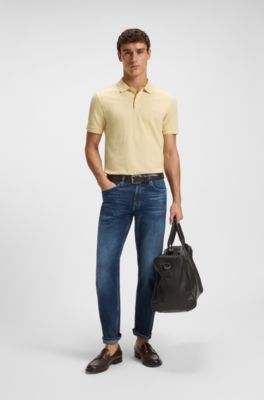 Delaware slim-fit jeans in blue soft-touch denim, Dark Blue