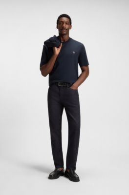 Maine regular-fit jeans in navy Italian denim, Dark Blue