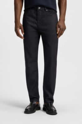 Maine regular-fit jeans in navy Italian denim, Dark Blue