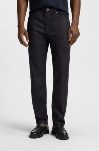 Maine regular-fit jeans in navy Italian denim, Dark Blue