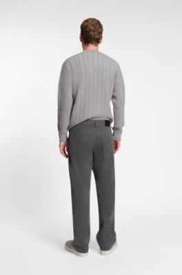 Melange jeans in cotton denim, Grey