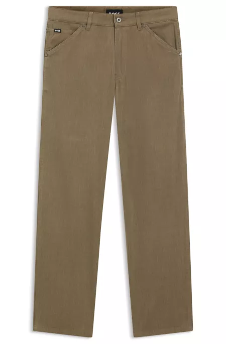 Melange jeans in cotton denim