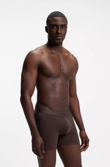 Lot de trois boxers longs en coton stretch