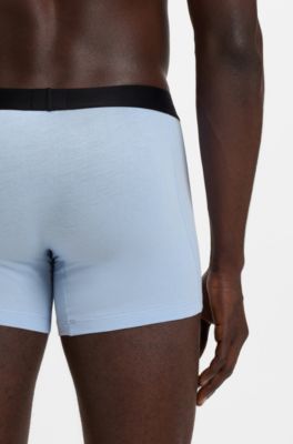Set van drie boxershorts van stretchkatoen, Blauw