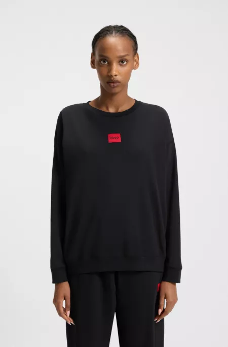 Regular-fit pyjamas in stretch cotton with logo labels