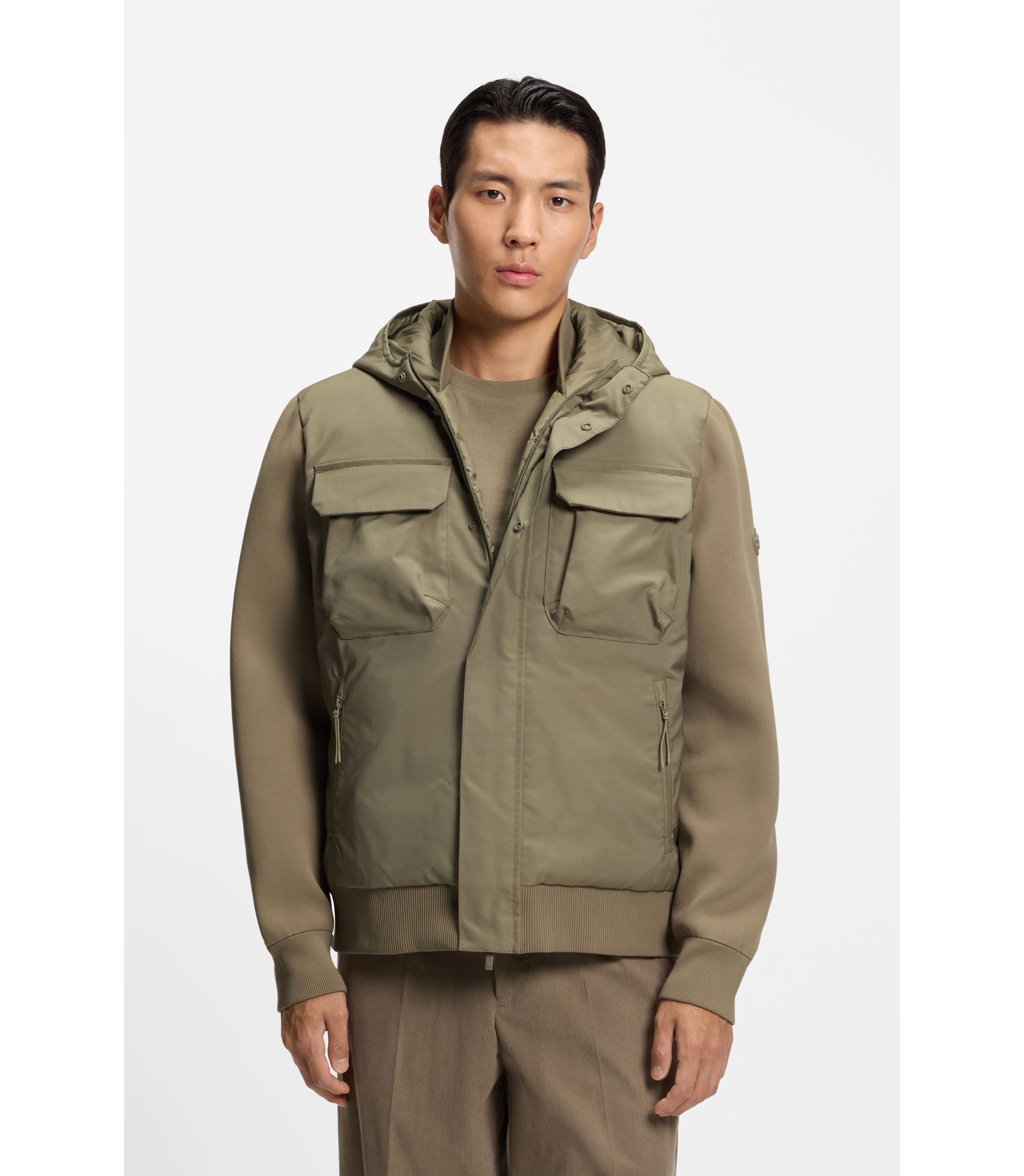 BOSS - Hooded regular-fit jacket with GORE-TEX® - Light Brown