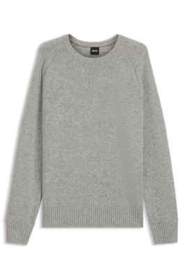 Regular-fit sweater in cashmere, Grey