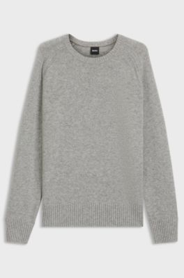Regular-fit sweater in cashmere, Grey
