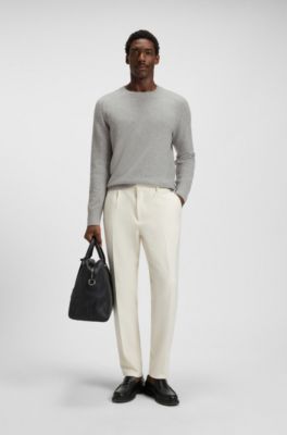 Regular-fit sweater in cashmere, Grey