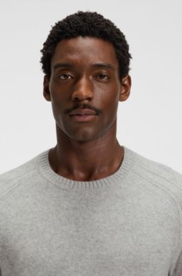 Regular-fit sweater in cashmere, Grey