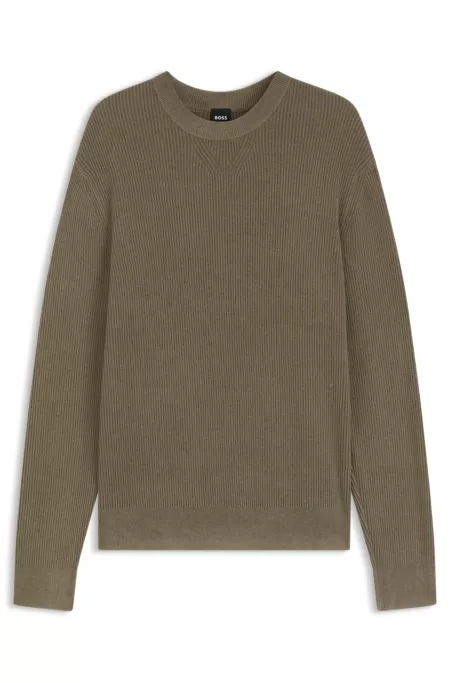 Regular-fit sweater with corduroy rib