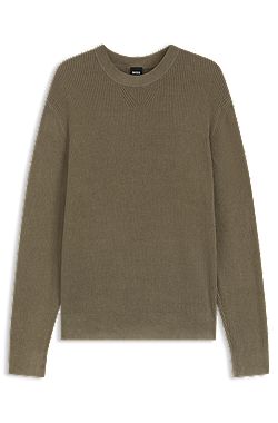 Regular-fit sweater with corduroy rib