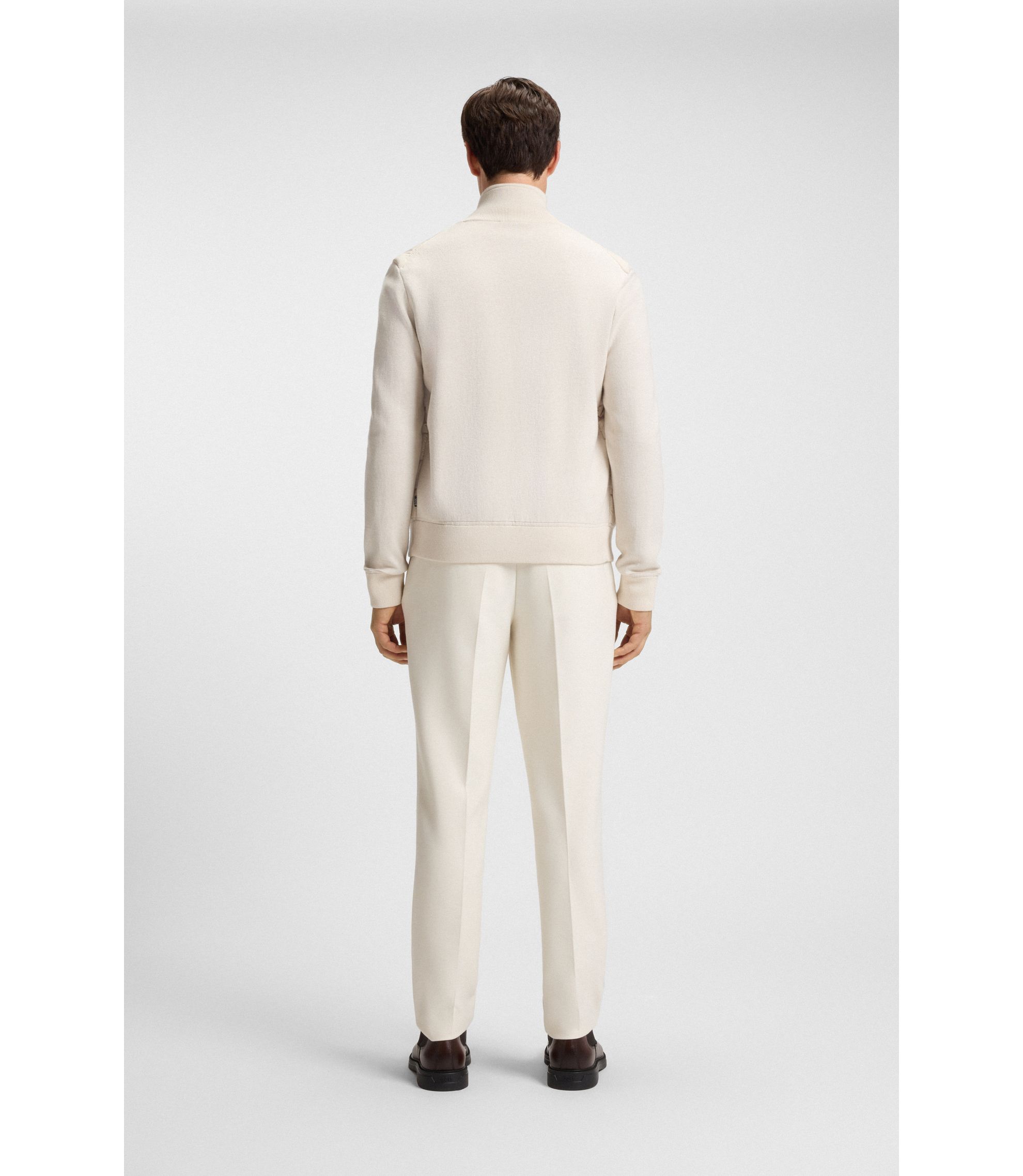 BOSS - ミックスマテリアル ジャケット パデッドフロント - ナチュラル