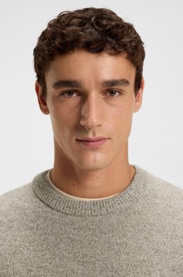 Relaxed-fit sweater in virgin wool, Light Grey