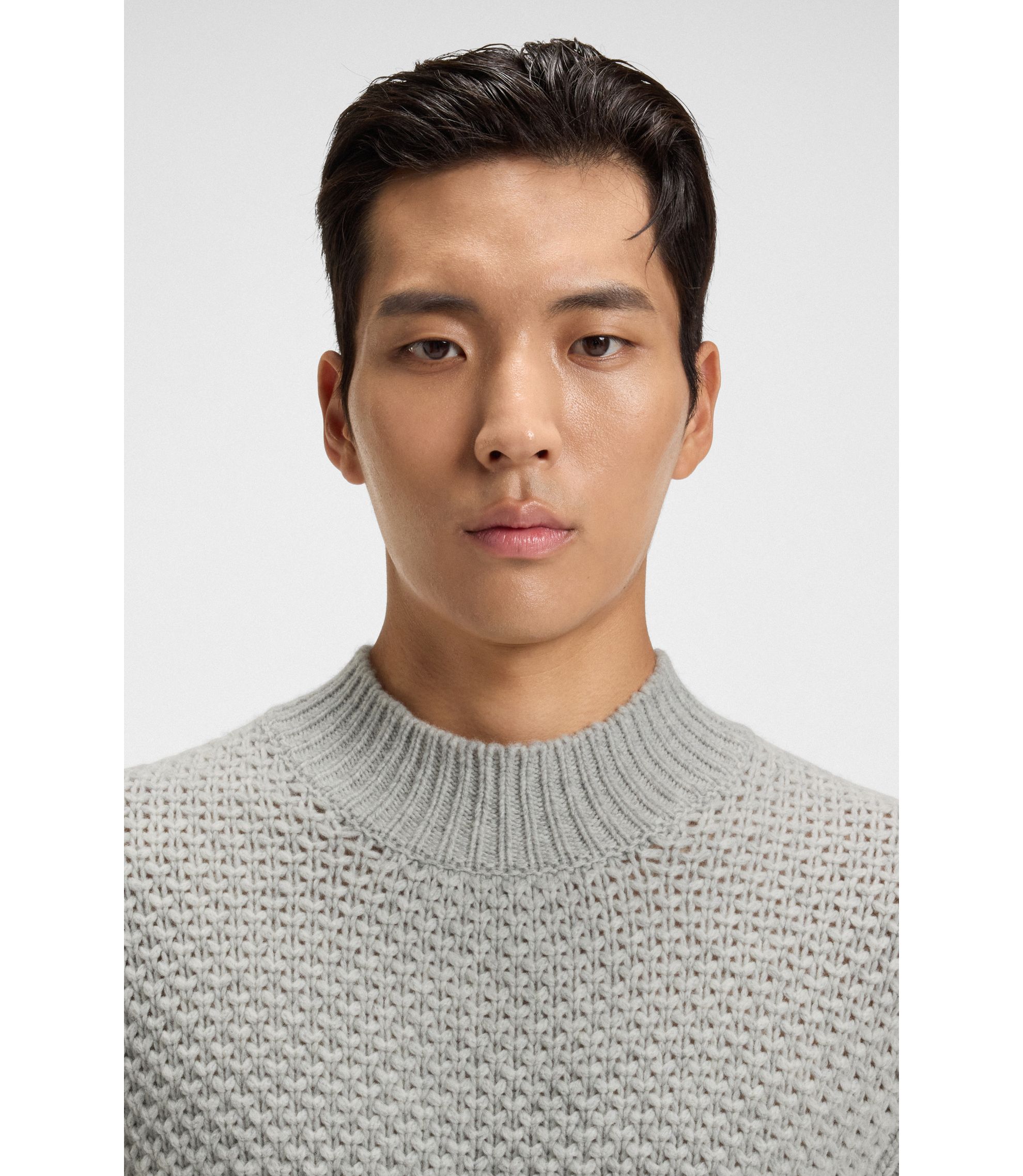 Maglione Hugo Boss Grigio Lana Taglia S &ndash; Girocollo Unisex, Nuovo Con Etichette