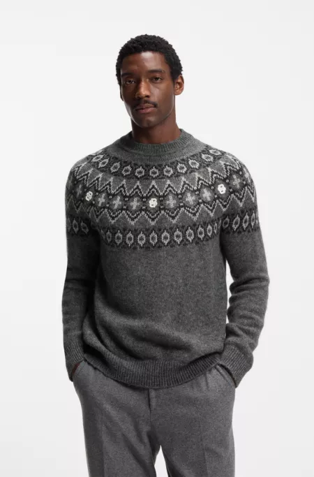 Relaxed-fit sweater with Fair Isle knit