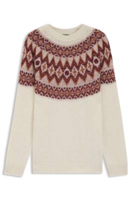 Relaxed-fit sweater with Fair Isle knit