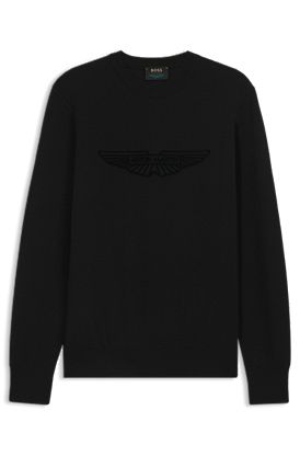 BOSS x ASTON MARTIN wool sweater with embroidered logo