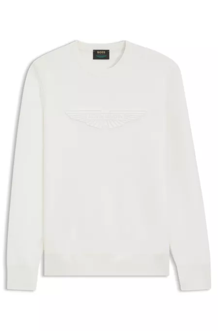 BOSS x ASTON MARTIN wool sweater with embroidered logo