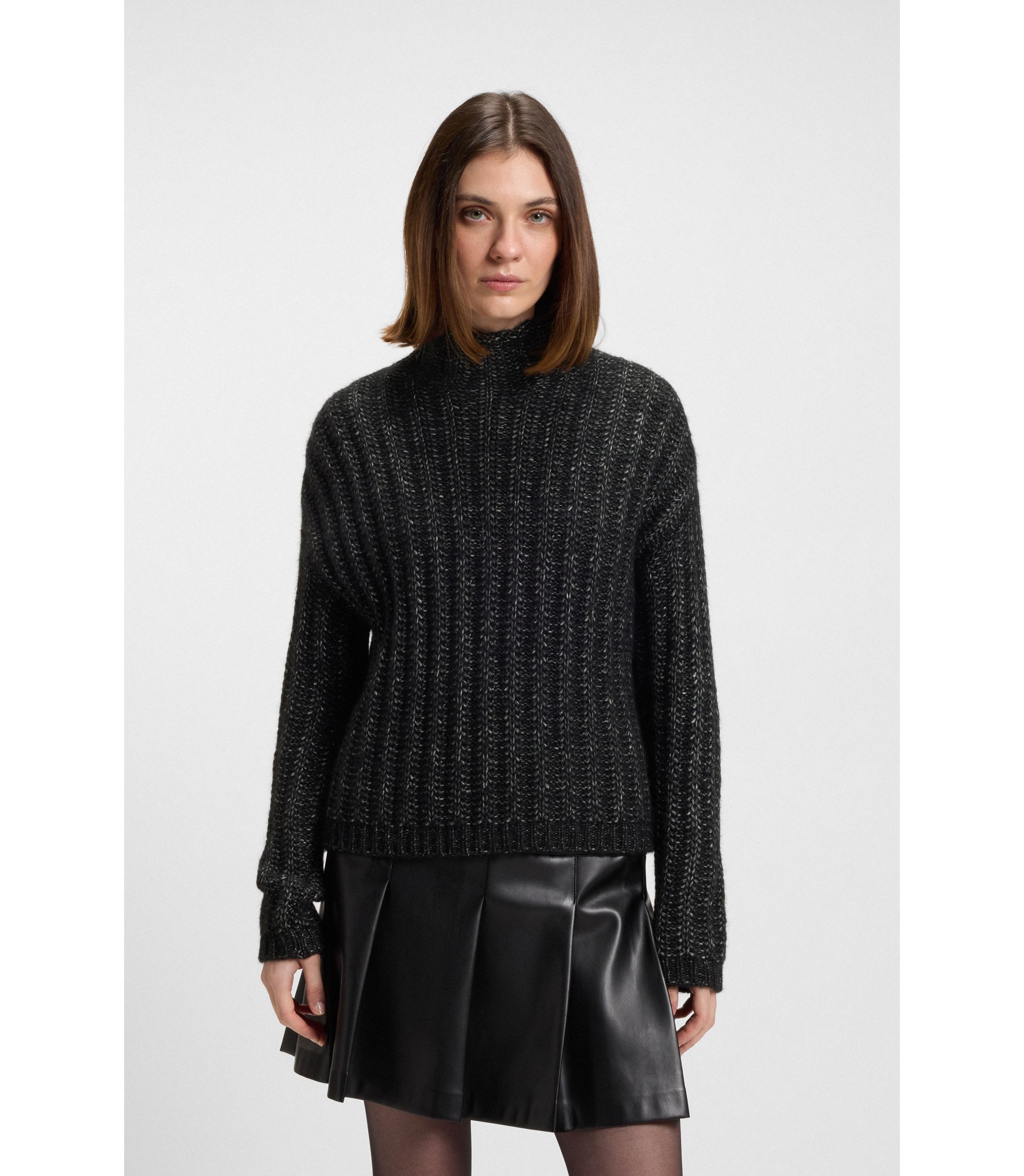 Strickpullover mit Ripp-Struktur