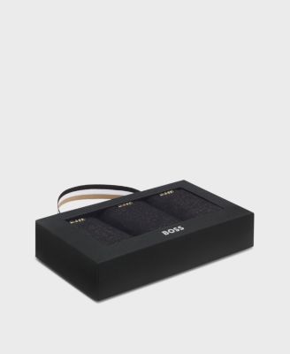 Three-pack of thongs with mesh inserts, Black