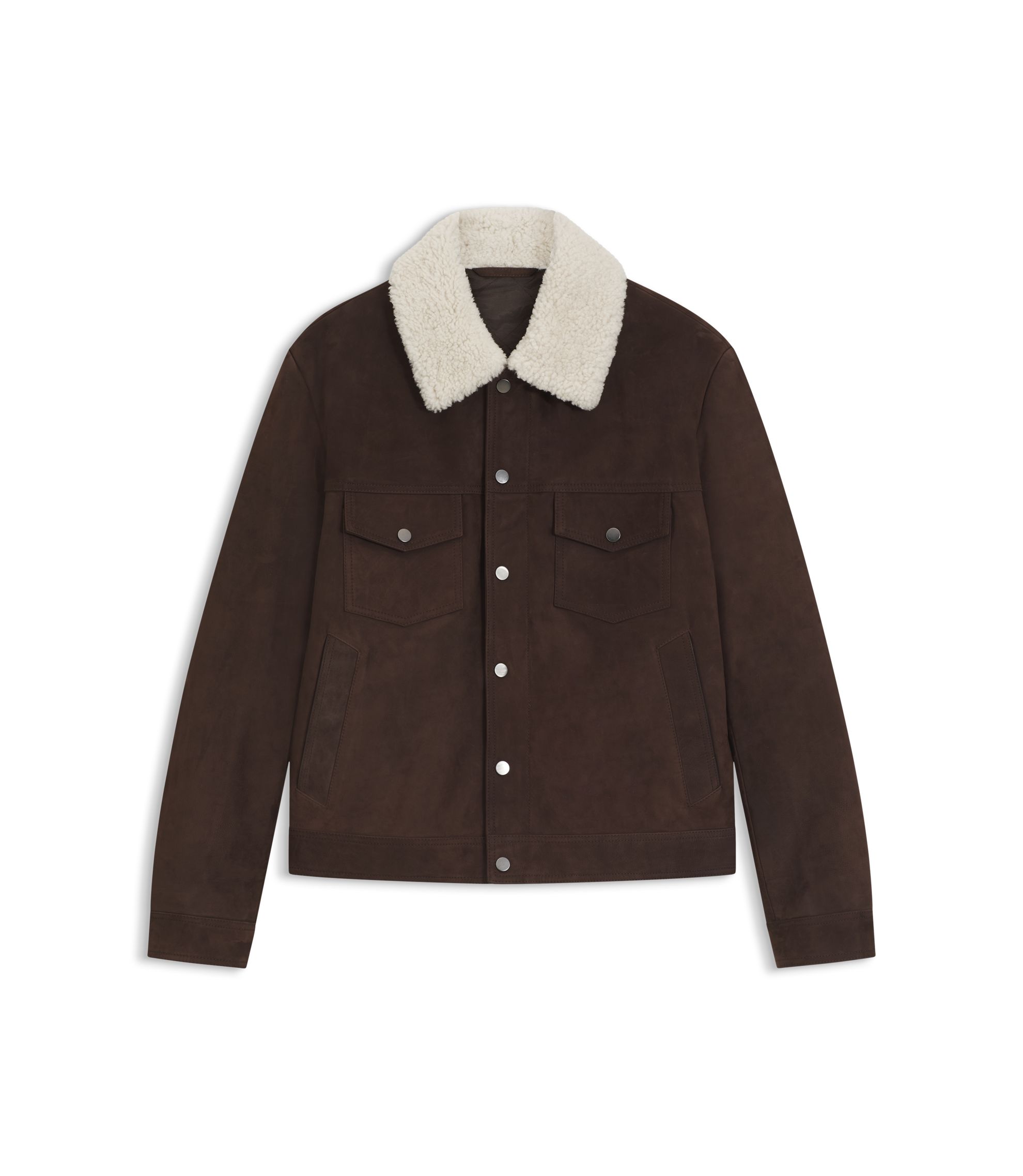 希少ビックサイズ ヒューゴボス レザージャケット ロゴ ファー脱着可