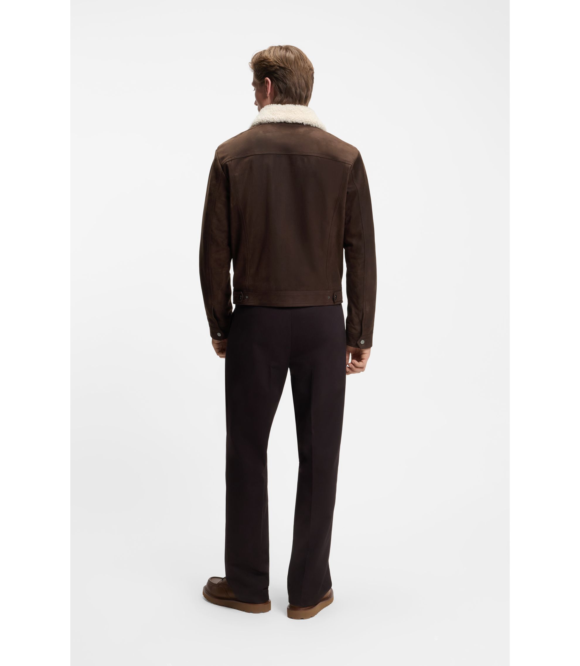 BOSS ファー付きブラウンジャケット L 懸賞品 BOSS ファー付きブラウンジャケット L 懸賞品 - メルカリ