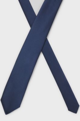 Silk-blend tie with jacquard structure, Light Blue