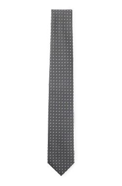Patterned tie in pure silk