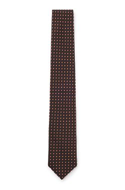 Patterned tie in pure silk