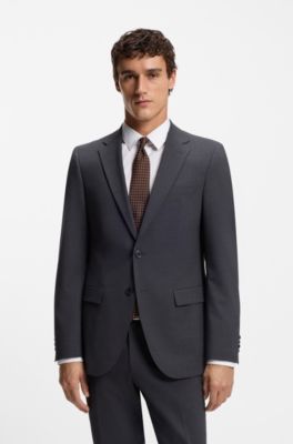 Patterned tie in pure silk, Dark Brown