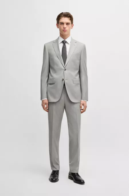 Two-piece regular-fit suit in a wool blend