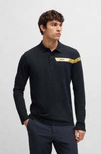 Actieve polo van een vochtregulerende katoenmix, Donkerblauw