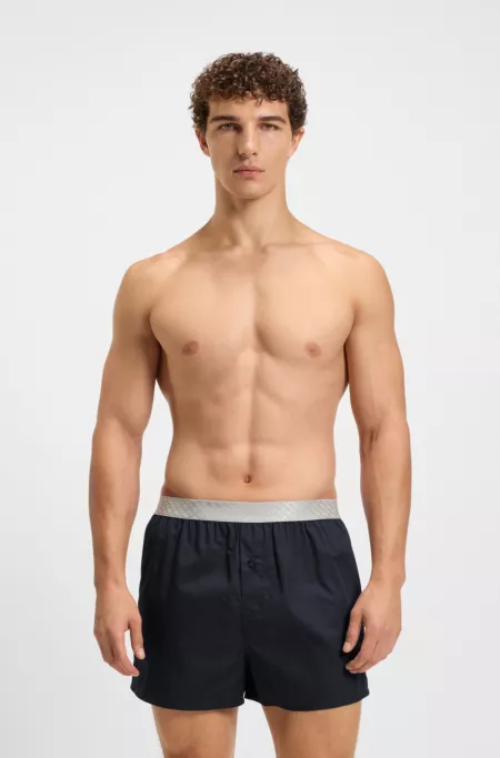 Two-pack of cotton-poplin pyjama shorts