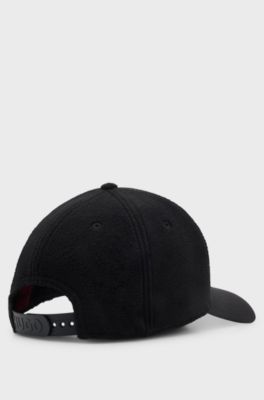 Fleece cap with embroidered logo, Black