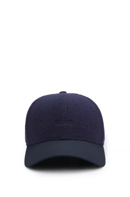 Fleece cap with embroidered logo