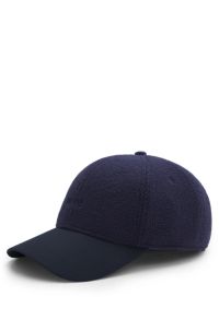 Fleece cap with embroidered logo, Dark Blue