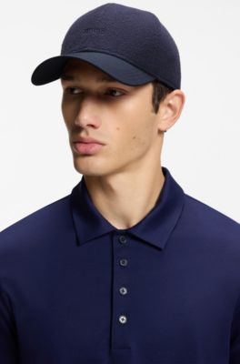 Fleece cap with embroidered logo, Dark Blue