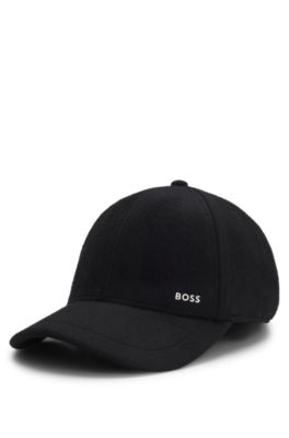 Wool-silk cap with twill lining, Black