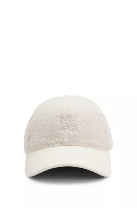 Teddy cap with embroidered stacked logo